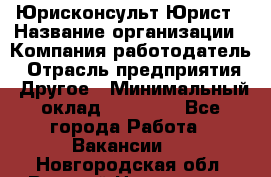 Юрисконсульт/Юрист › Название организации ­ Компания-работодатель › Отрасль предприятия ­ Другое › Минимальный оклад ­ 15 000 - Все города Работа » Вакансии   . Новгородская обл.,Великий Новгород г.